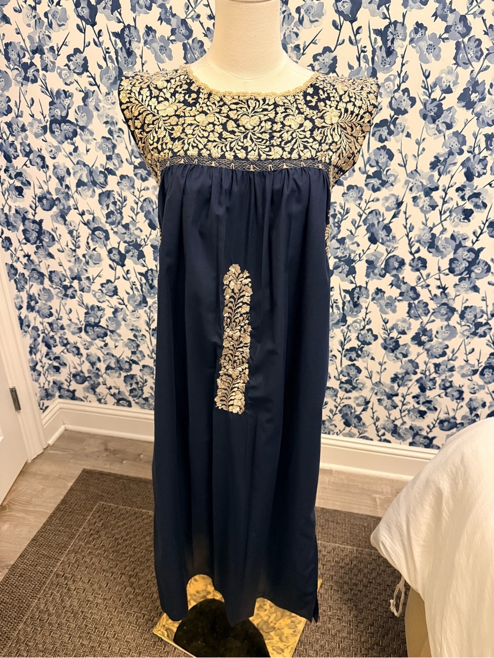 Mi Golondrina Navy Shift Dress - Sz XS